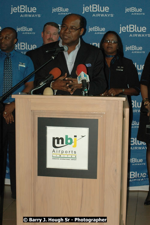 JetBue Airways' Inaugural Air Service between Sangster International Airport, Montego Bay and John F. Kennedy Airport, New York at MBJ Airports Sangster International Airport, Montego Bay, St. James, Jamaica - Thursday, May 21, 2009 - Photographs by Net2Market.com - Barry J. Hough Sr, Photographer/Photojournalist - Negril Travel Guide, Negril Jamaica WI - http://www.negriltravelguide.com - info@negriltravelguide.com...!