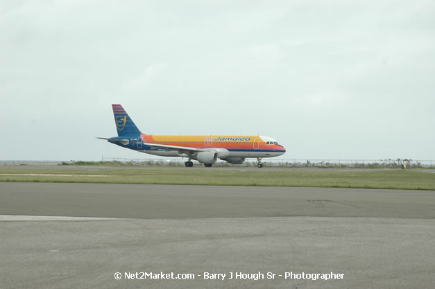 Air Jamaica Airline - Landing & Take Off - MBJ Airports Limited - Sangster International Airport - Domestic Terminal - Montego Bay, St James, Jamaica W.I. - MBJ Limited - Transforming Sangster International Airport into a world class facility - Photographs by Net2Market.com - Negril Travel Guide, Negril Jamaica WI - http://www.negriltravelguide.com - info@negriltravelguide.com...!